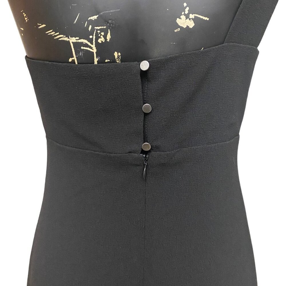 NEW Nicole Miller Lola One Shoulder Dress in Black Size 4 - Picture 6 of 8
